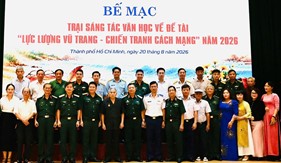 Bế mạc Trại sáng tác văn học về đề tài “Lực lượng vũ trang - Chiến tranh cách mạng” năm 2026