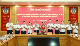 Cảnh sát biển Việt Nam giao nhiệm vụ cho nữ quân nhân tham gia gìn giữ hòa bình Liên Hợp quốc